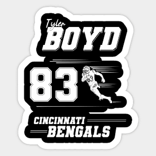 Tyler boyd || cincinnati bengals | Retro | White Sticker